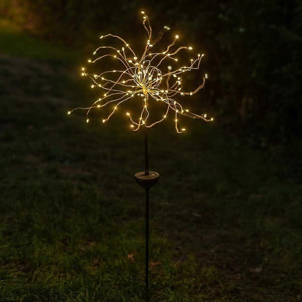 Solar LED Firework Garden Light Outdoor Lighting, Decorative with 120 LED Lights, Over 90 cm High