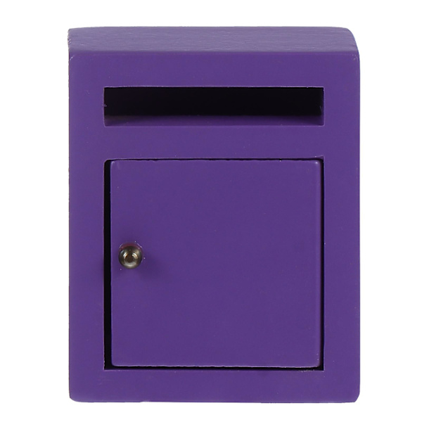 Miniatyyri-talo Simulaatio Vintage Postilaatikko Miniatyyrilelu Mini Puinen Kaluste Violetti 5X4cm Purple 5X4cm