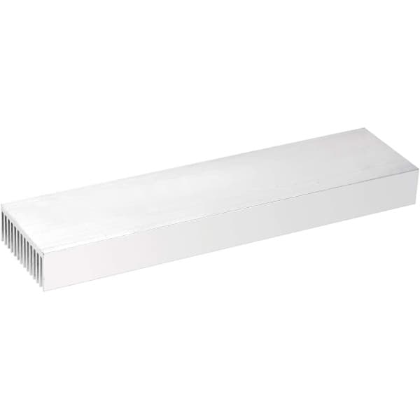 Elektronikkjøler kjøleribbe for MOS GPU IC-brikke sølv 200 x 50 x 20 mm