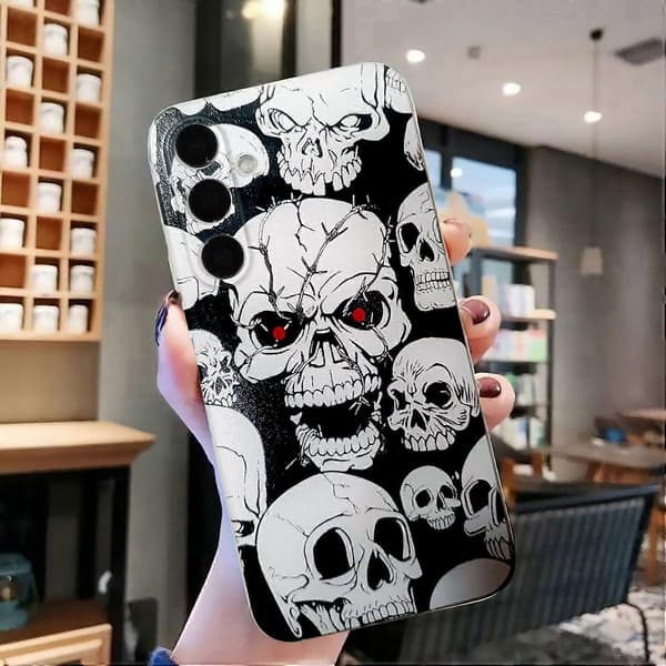 For Samsung Galaxy A26 5G Case Pattern Printing Mobile Phone TPU Back Cover - Skull (Skull)[ht]