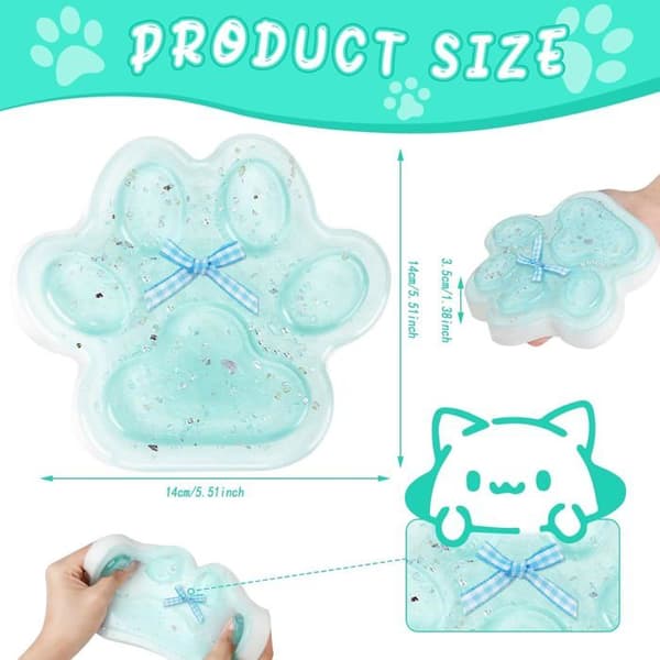 2 st Katttass Squishy, Squishy Tass, Squishy XXL, Katttass Klämleksak, Squishy Katttass, Stressavlastande (15cm, 7cm)