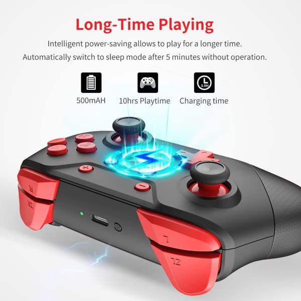 Switch-ohjain, Switch Pro -ohjain - Musta Punainen Switch/Li:lle