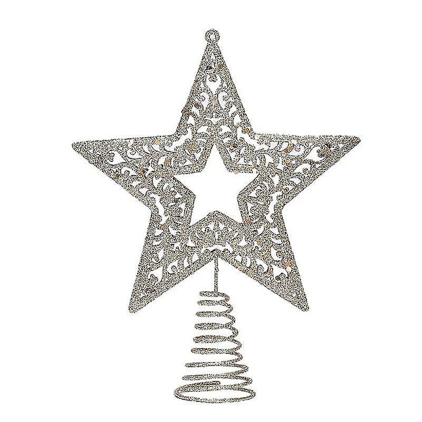 Julgrans Topp Stjärna Julgrans Topp Julgransstjärna Glittrande Stjärna Julgrans Topp Julgrans Dekoration Del (2st-guld)