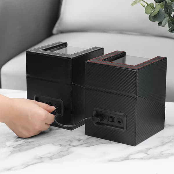 Brun Ultratyst Rotation Varv Per Dag Watch Winder Box Smycken Watch Box