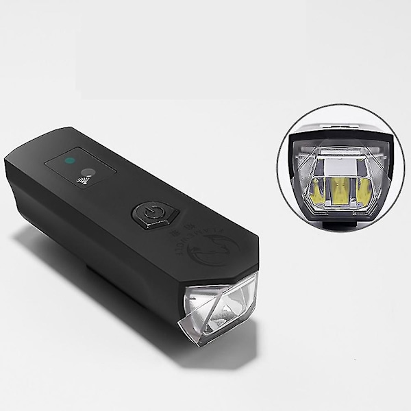 LED Sykkellys USB Ladbar Baklys Sykkel Hodelykt Super Lys Lommelykt Sykling Foran