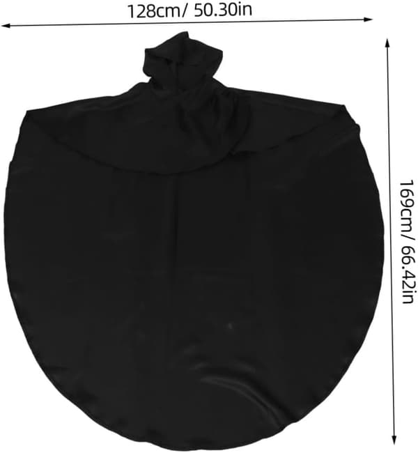 Retro ridderkappe med hætte, middelalderkappe til mænd, sort kappe med hætte til Halloween-cosplaybegivenheder og renæssancefestivaler