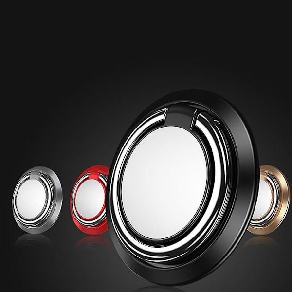 360° Pyörivä Sormusmatkapuhelinpidike Jalusta Grip Universaali Auton Magneettikiinnike Puhelimen Takatarra Tyyny Kiinnike Tarra| | Red