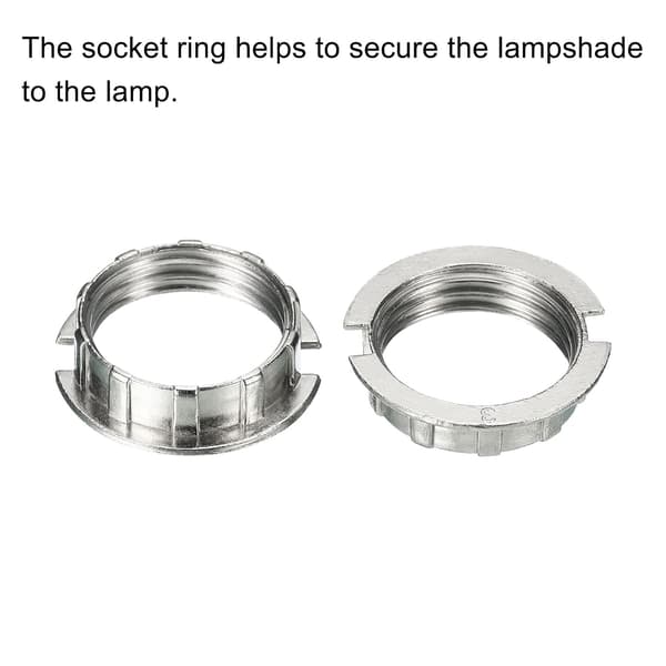 G9 Fatningsringe Lampe M20 Skærmholder Adapterring 4 Stk. Black 5 Yards