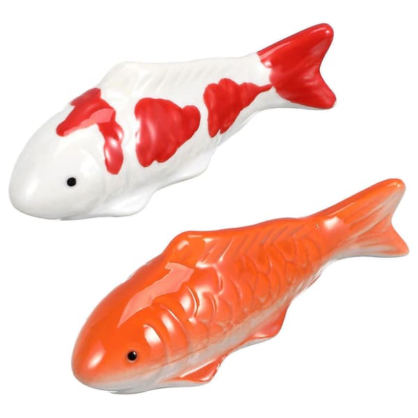 2 Pcs Floating Fish Decoration Decorative Floating Fish Aquarium Underwater Craft Ceramic Fish (Mixed Style)