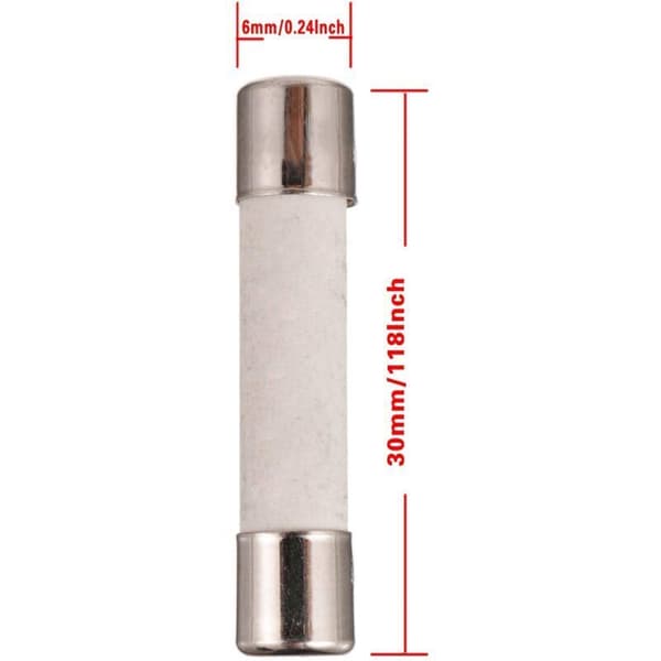 10x Ceramic Time-Lag Fuse (T) 10A / 250VAC 5x20mm
