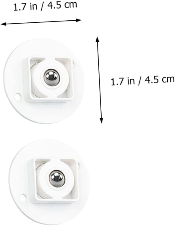 8 st självhäftande hjul, klibbiga lådhjul, tyst drift, ABS-material, stålkulkonstruktion, vit