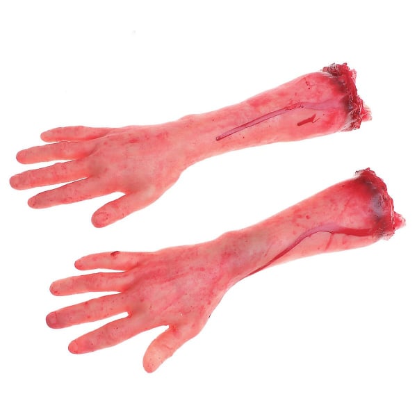 2 stk Hånd Dekoration Halloween Rekvisitter Halloween Dekorationer Indendørs Kropsdele Halloween Halloween Trick Hånd