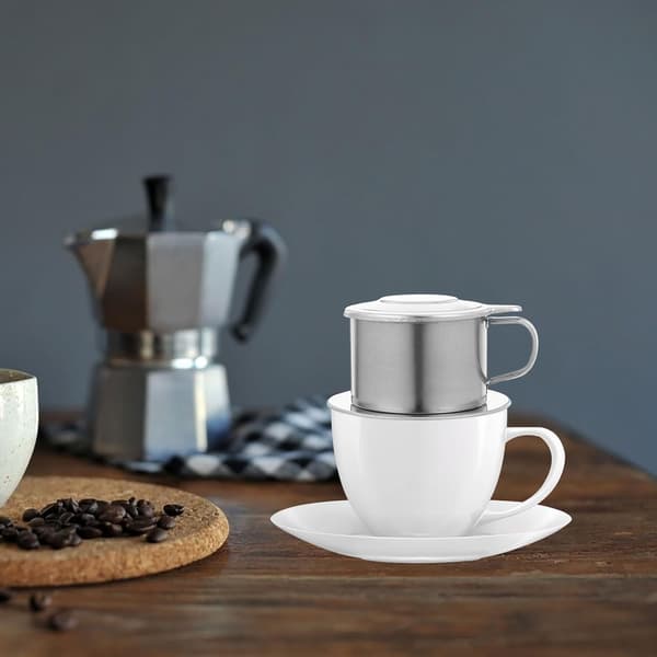 Kaffefilter i rustfrit stål til vietnamesisk kaffe, 200 ml kapacitet, nem at bruge, alsidig brygning