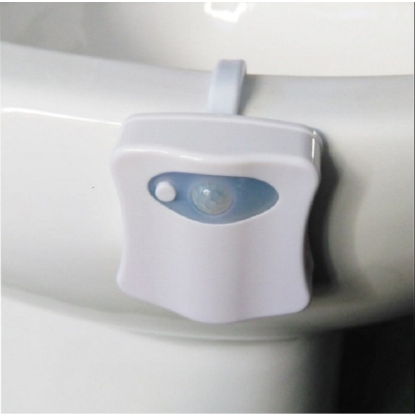 Original toalett nattlys 2 pakke, bevegelsessensor aktivert LED-lampe, morsom 8 farger skiftende nattlys på badet Legg til toalettskålsete, perfekt innredning
