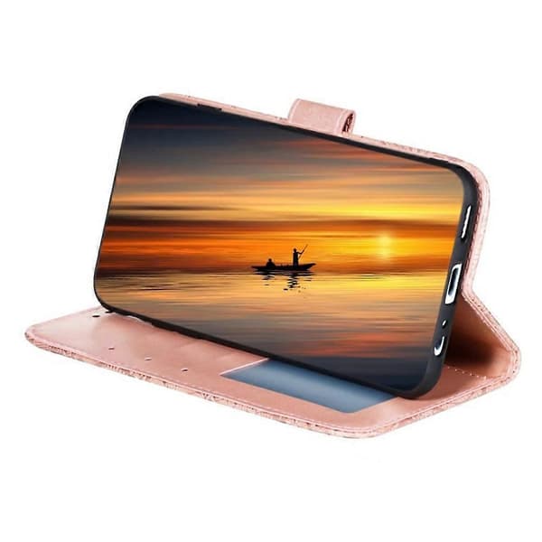 Til iPhone 16 Cover Blondeblomster PU Læder Flip Pung Telefoncover