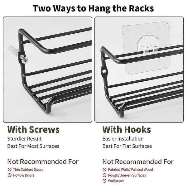 4-pack Kitchen Shelf Spice Rack Wall Mounted Storage Organizer Cabinet Stand