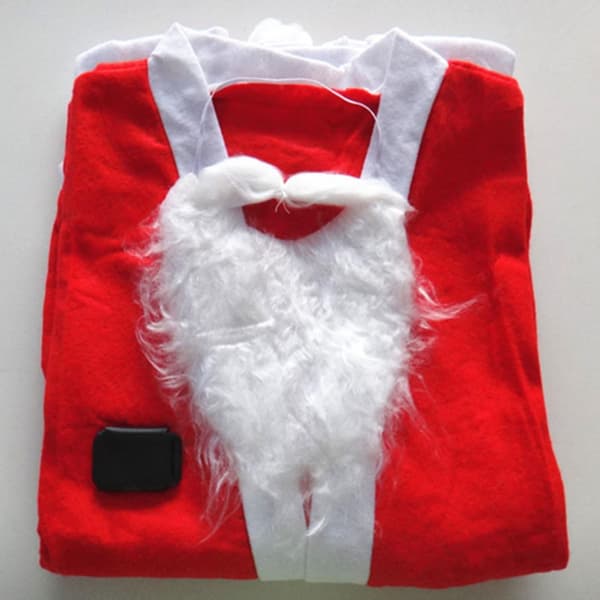 5 stk. julemandskostume i non-woven stof til voksne