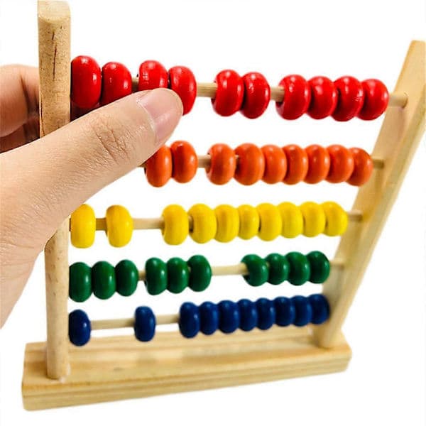 Portable Rainbow 5-Digit Abacus Arithmetic Enlightenment Math Calculating Early Learning Toy for Kids 3/4/5 Non-toxic_ma