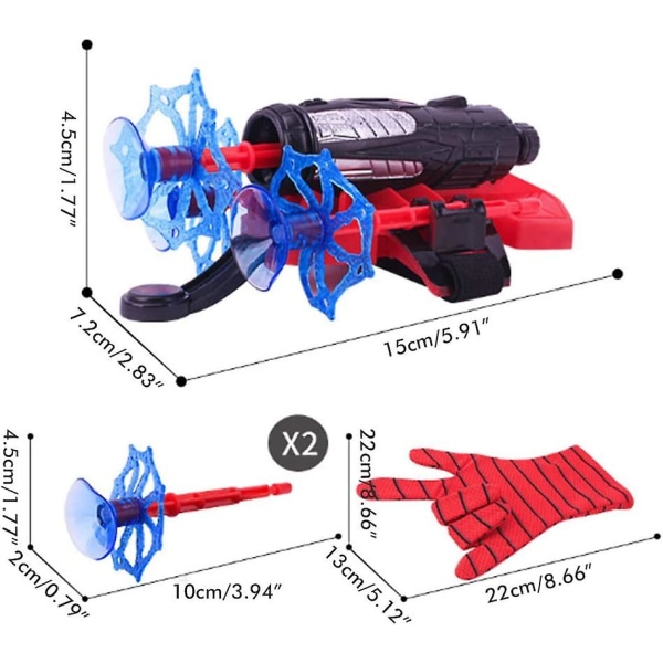 Rollespill, Plast Cosplay-hansker For Barn, Helt-lansering, Håndleddspill, Utdannende Leke For Barn, 1 Lansering + 3 Sugkopp-piler + 1 Hanske.