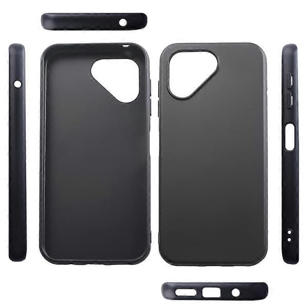 Black Case with Matte Finish for Fairphone 5 - Protective TPU Mobile Case