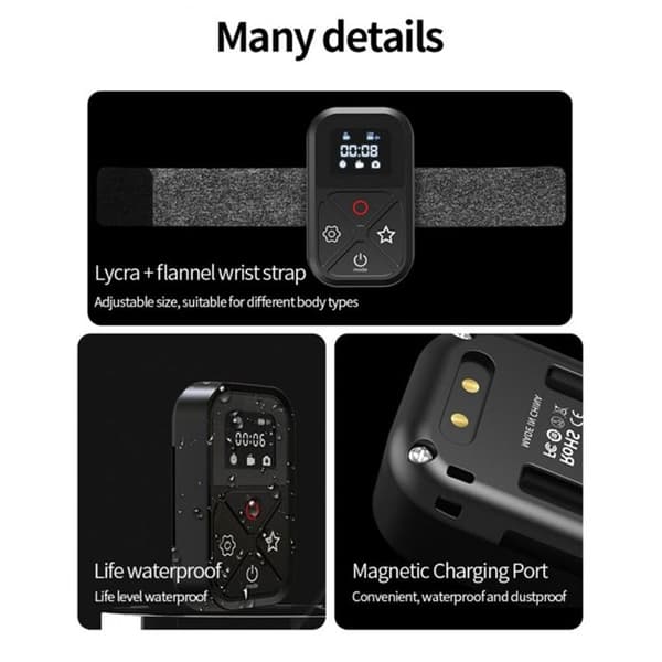 Remote Control for Gopro Hero 10 9 8 Max with Stick Mount and Smart Wrist Remote, Compatible with < Home Automation, Autom