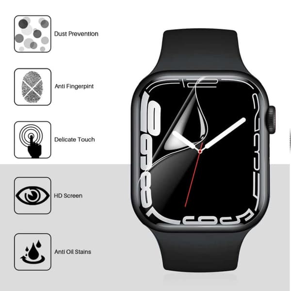 2-pack Apple Watch 7/8 45mm Skärmskydd Heltäckande