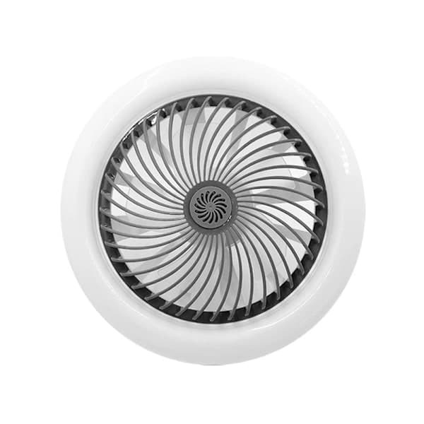 LED Fan, Lamp with E27 Socket, Rotating Mini Ceiling Fan Lamp, with Remote Control