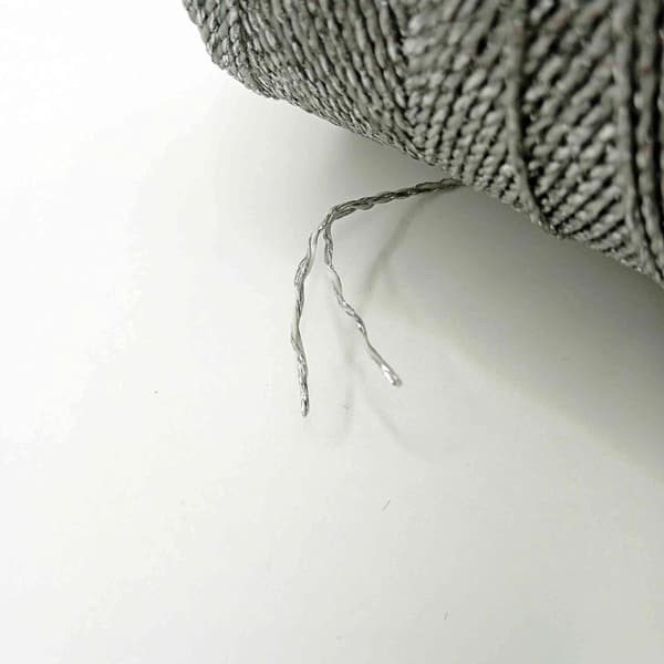 Linhasita vaxad tråd, 100 g/170 m, 1,5 mm tjock, polyester, makramé, 30 färger, silverfärgad