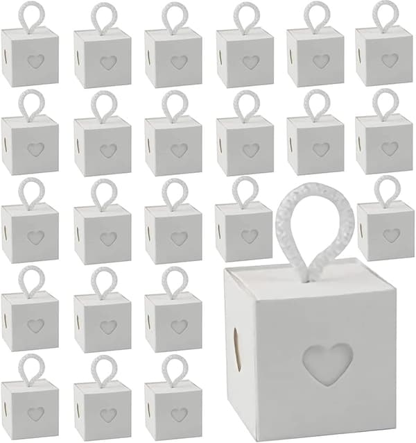 50 st presentförpackningar i kartong, presentaskar för bröllopsfest, presentaskar för bröllopsgodis, presentförpackning, liten tom presentask i kraftpapper för