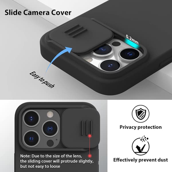 iPhone 13 Pro-deksel med kamerabeskyttelse - CamShield Silkeaktig Flytende Silikon