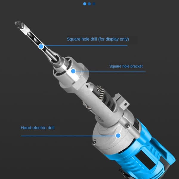 Square Hole Drill Adapter Mounting Bracket Mortise Handheld Electric Drill Easy Installation Use