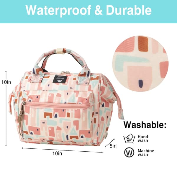 Small Diaper Backpack, Mini Diaper Backpack and Diaper Shoulder Bag with Insulated Pocket Camouflage Pink Camouflage Pink