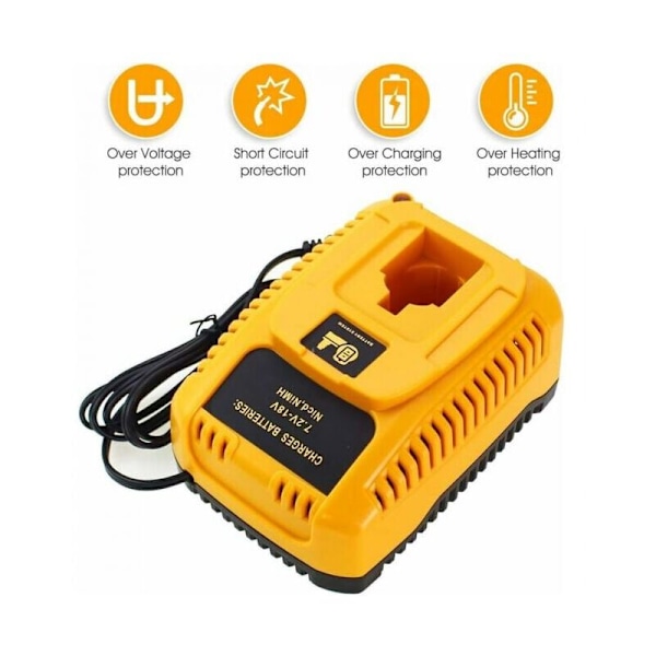 DC9310 Erstatningslader til Dewalt Ni-Cd & Ni-Mh Batteri 7.2v-18v Dc9096 Dc9098 Dc9099 Dc9091 Dc9071 De9057 Dw9096