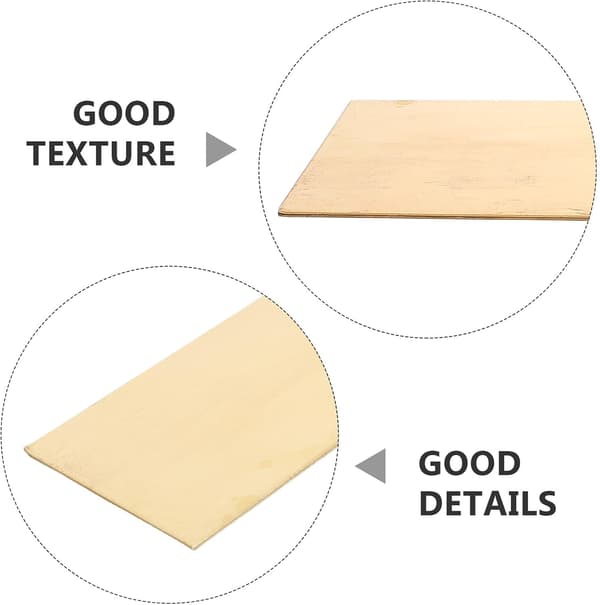 Håndværksmæssig messingplade 1 mm tyk 50 mm x 200 mm messingplade metalplader