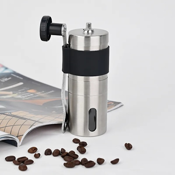 Manuell kaffekvern, med justerbar konisk rustfritt stål burr kvern, bærbar kvern, egnet for kontorer, hjem og camping