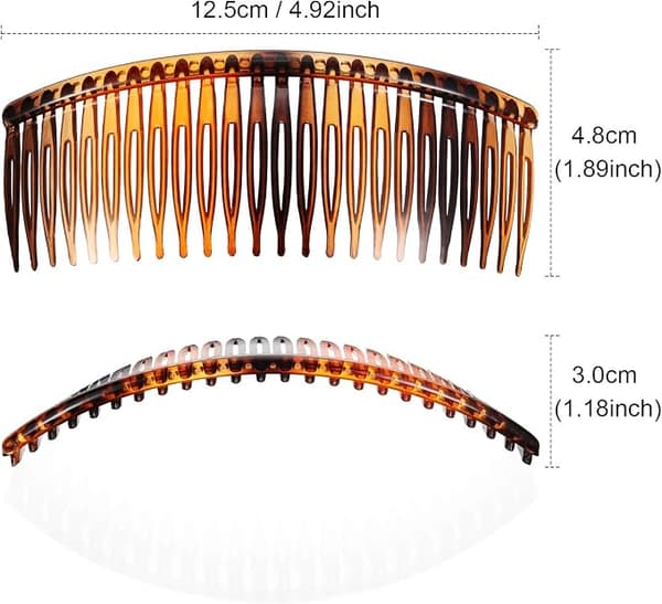 4-pack 12,5 cm Hawksbill färgsida kam rak kam stor kam 24