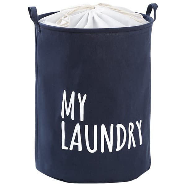 Foldable Laundry Basket with Drawstring Large Capacity Waterproof Clothes Storage Basket for Home Bathroom Bedroom