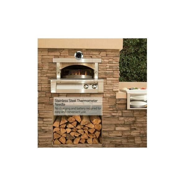 Termometer til alle grill, rygere, rygere og grillvogne, analog, tilbehør sort