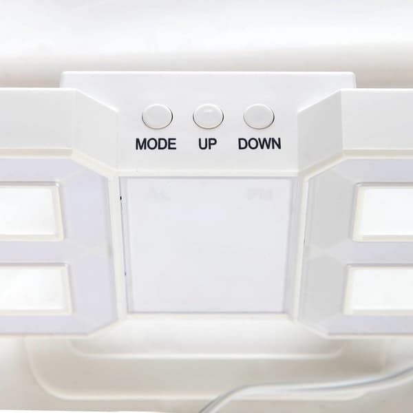 Minimalist LED Clock with 3 Adjustable Brightness Levels and AC DC Power Adapter Digital LED Desk Clock Wall Clock Alarm Clock White