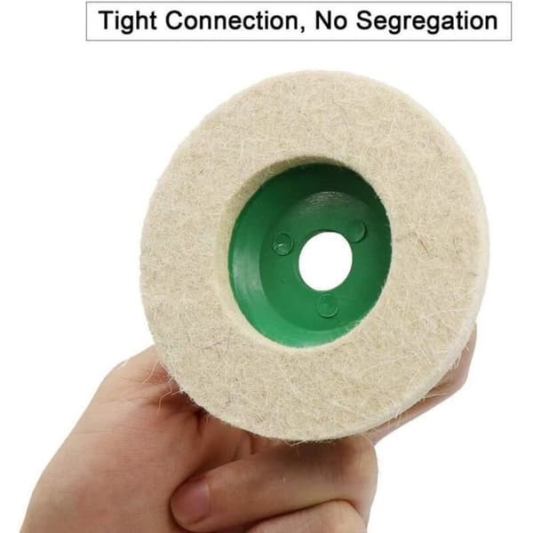 10 Pieces 4 Inch Round Wool Felt Discs for 100mm Angle Grinder, Polishing