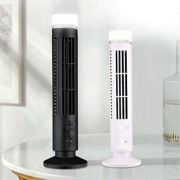 Luftkøler Ventilator, Strømlinet Tårnventilator med LED, USB-interface Hvid [DB]