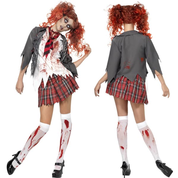 2 par Halloween COS sykepleier blodige strømper Halloween blodstrømpe