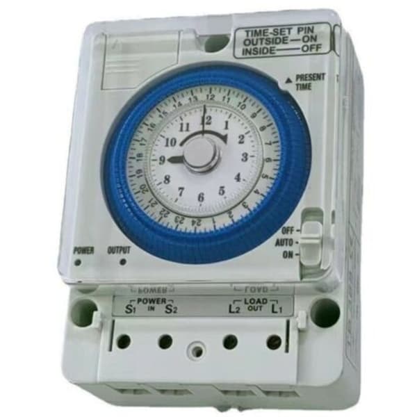 Analog daglig timer, mekanisk timer, timerkontakt