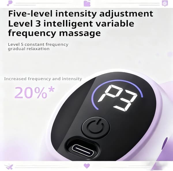 Handheld Fascia Massager – Rechargeable Mini with Vibration for Neck, Back, and Shoulders – Purple