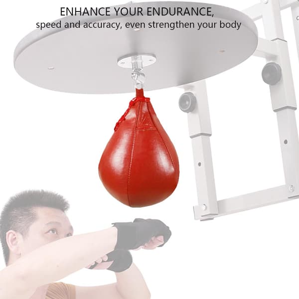 Inflatable Hanging Bag Boxing Speed Ball MMA Punching Training Equipment (Red)