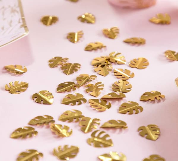 Konfetti blad färgval 15 g bordsdekoration Guld