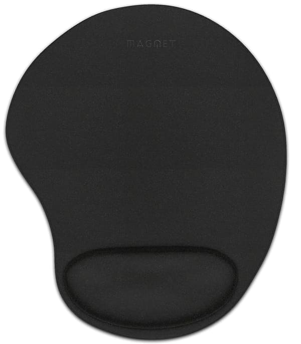 Magnet Mouse Pad Black - Soft Touch - Comfort with Ergonomic Wrist Rest - Improves Precision - Professional