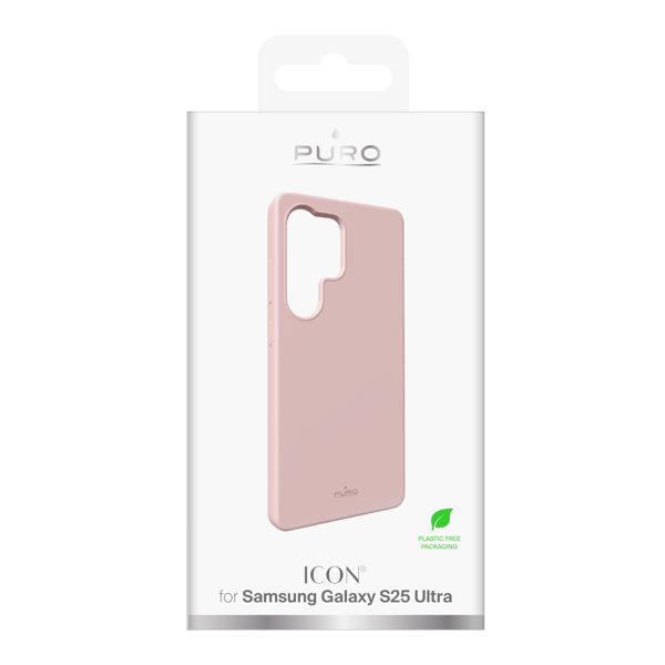 Samsung Galaxy S25 Ultra silikondeksel ICON, rosa Rosa