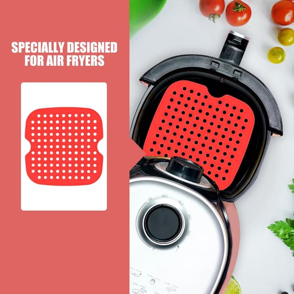 Silikonebageplade Airfryer Tilbehør Perforeret Non-stick Varmebestandig