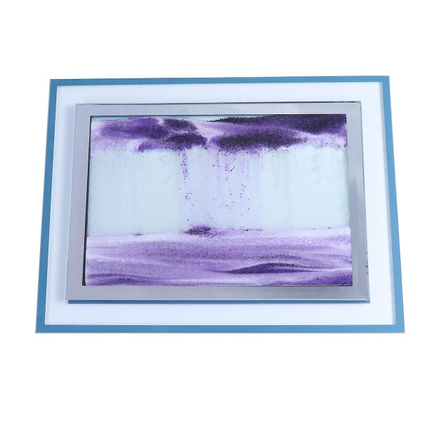 3d Art Quicksand Painting Lasikehys Kierroshiekkamaalaus Herkkä Quicksand Painting Lahjatyöpöytämainos Purple 20*15cm